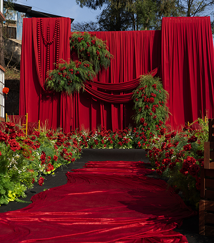 华蓥回龙村4.5米高背景婚礼